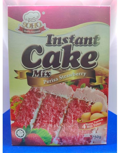 SOHO INSTANT CAKE MIX (STRAWBERRY) 750GM